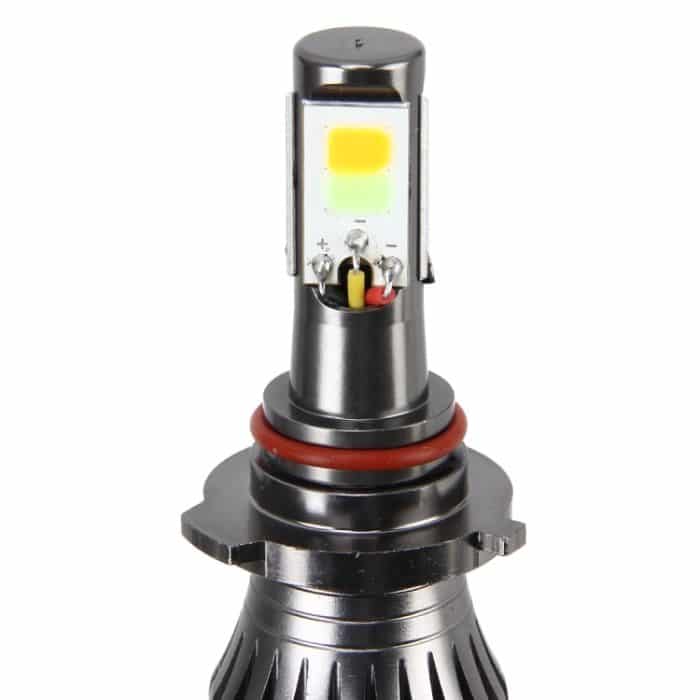 2 PCS 9006 HB4 6W 400LM Auto-LED Dreiseitige COB-Chips Austausch der Nebelscheinwerferlampe (weißes Licht + gelbes Licht) – Bild 4