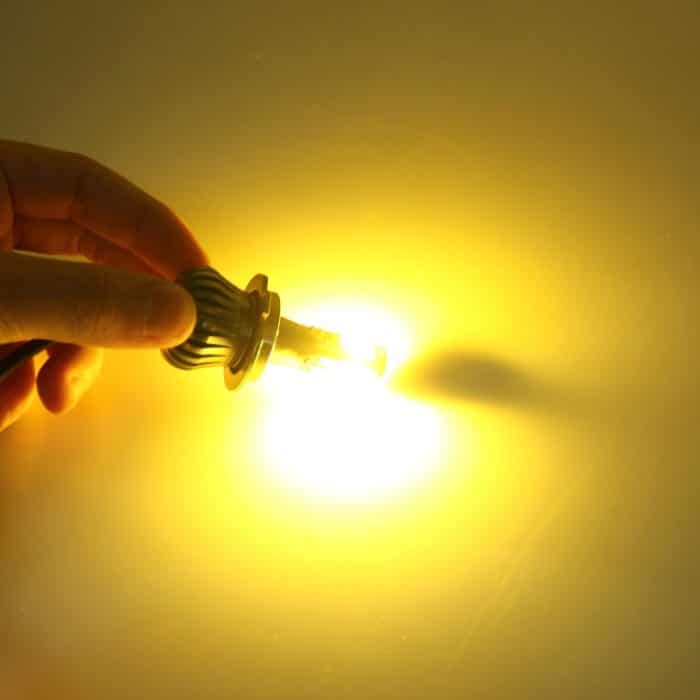 2 PCS 9006 HB4 6W 400LM Auto-LED Dreiseitige COB-Chips Austausch der Nebelscheinwerferlampe (weißes Licht + gelbes Licht) – Bild 5