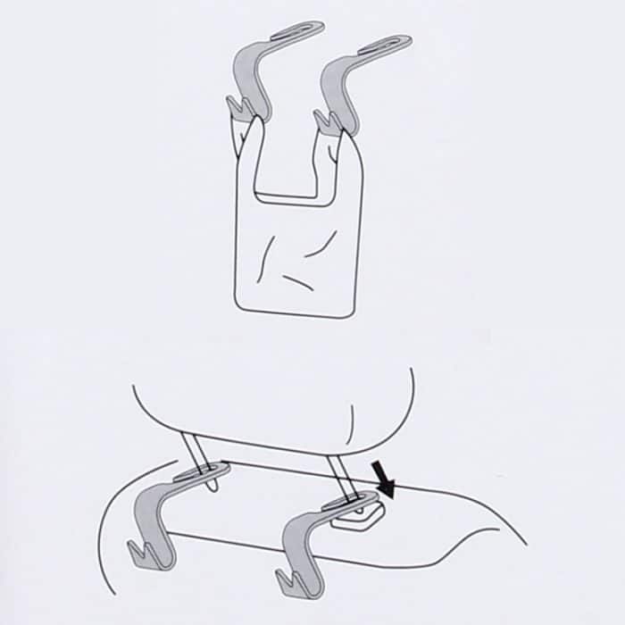 2 stücke Autositz Back Kofferraumtasche Aufhängerhalter Auto Kopfstütze Gepäckhaken – Bild 5