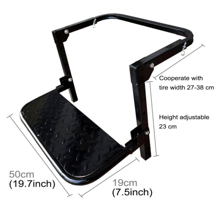 Tragbare klappbare Autotreppe Reifenhalterung Stufenleiter für Kleintransporter, LKW, SUV – Bild 2