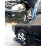 Tragbare klappbare Autotreppe Reifenhalterung Stufenleiter für Kleintransporter, LKW, SUV – Bild 6