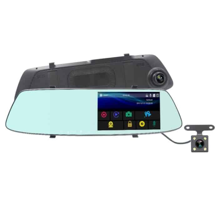 G705 5-Zoll-LCD-Touchscreen-Rückspiegel Auto-Recorder mit separater Kamera, 170-Grad-Weitwinkelanzeige, Support-Loop-Video / Bewegungserkennung / G-Sensor / TF-Karte – Bild 2