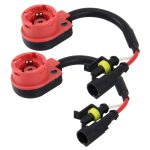 2 PCS Universal D2 / D4 HID Xenon-Glühlampen-Konverter-Kabeladapter D2 / D4-Adapter HID-Steckdosenstecker Adapter Glühlampendraht Anschlussdraht für Ballast versteckt