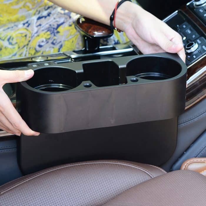 Autositz Spalt Aufbewahrungsbox Tasse Getränkehalter Auto Tasche Verstauen Aufräumen für Telefon Pad Karte Münzfach Autozubehör, Black, Grey, Khaki, Brown – Bild 7