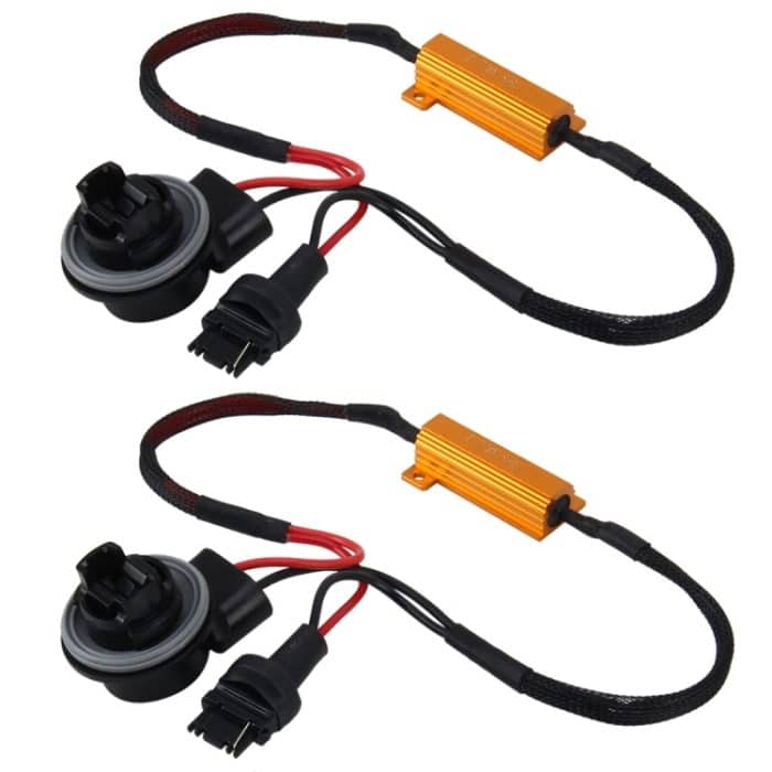 2 PCS 3156 Auto Canbus Fehler Canceller Decoder Lastwiderstand LED 50W 8 Ohm Kein blinkender Decoder Wärmebeständigkeit Aluminiumgehäuse Kühlkörper Hochleistungs-Metallschalenwiderstand – Bild 2