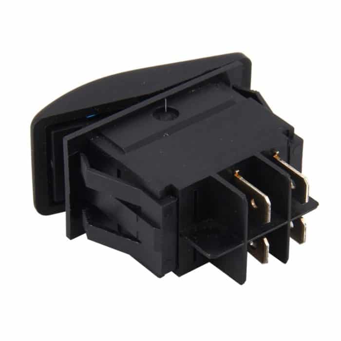 Auto LKW Bootsschalter Kipplichtschalter 4-polig Wasserdicht 12 / 24V Bar Style Blau Kippschalter Rückfahrwippe Rücklichtschalter Auto Auto Universal DIY 4-polige Bootskappe AUS-EIN Druckknopf mit Anzeigelampe – Bild 3