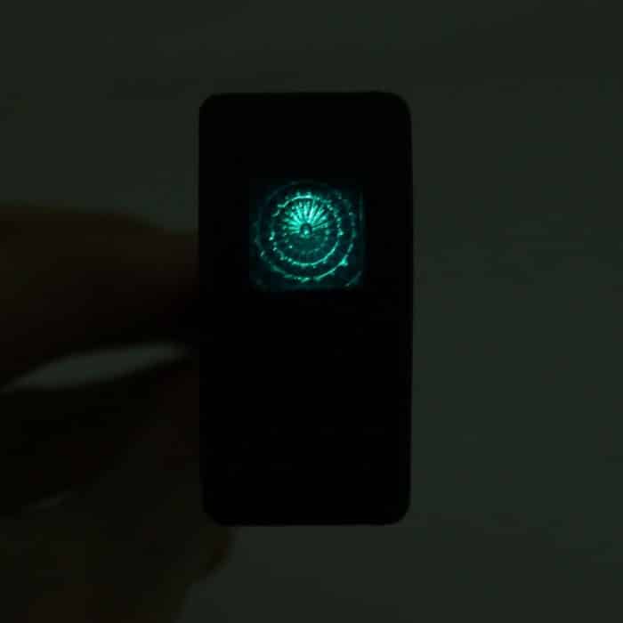 Auto LKW Bootsschalter Kipplichtschalter 4-polig Wasserdicht 12 / 24V Bar Style Blau Kippschalter Rückfahrwippe Rücklichtschalter Auto Auto Universal DIY 4-polige Bootskappe AUS-EIN Druckknopf mit Anzeigelampe – Bild 5