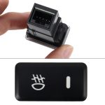 Auto-Nebelscheinwerfer-Lampenanzeige 5-polige Ein- und Ausschalter-Steuerung 4 Kabel Auto-Auto-Nebelscheinwerfer 5-poliger Schalter Ein-Aus-Schalter für Toyota, große Größe: 6 * 2,8 * 1,7 cm (gelbes Licht) – Bild 4