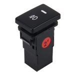 Auto-Nebelscheinwerfer-Lampenanzeige 5-polige Ein- und Ausschaltschalter-Steuerung Auto-Auto-Nebelscheinwerfer 5-poliger Schalter Ein-Aus-Schalter für Toyota, kleine Größe: 5 * 2,2 * 1,7 cm (gelbes Licht)