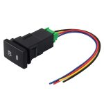 Auto-Nebelscheinwerfer-Lampenanzeige 5-polige Ein- und Ausschalter-Steuerung 4 Kabel Auto-Auto-Nebelscheinwerfer 5-poliger Schalter Ein-Aus-Schalter für Toyota, kleine Größe: 5 * 2,2 * 1,7 cm (gelbes Licht)