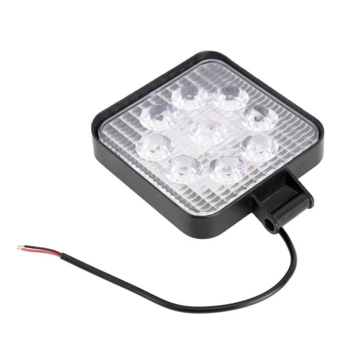 DC 10–30 V, 27 W, 2500 lm, 6000 K, wasserdicht, für Fahrzeug, Auto, Boot, Marine, Außenarbeitsscheinwerfer, Notbeleuchtung, 30 Grad verstellbare Spotlicht-LED-Autolampen mit 9 intensiven Wafer-LED-Leuchten, Spot Light+27W – Bild 3