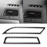 Auto Carbon Fiber Air Outlet Dekorativer Aufkleber für Volkswagen Golf 7 2013-2017, Linksantrieb