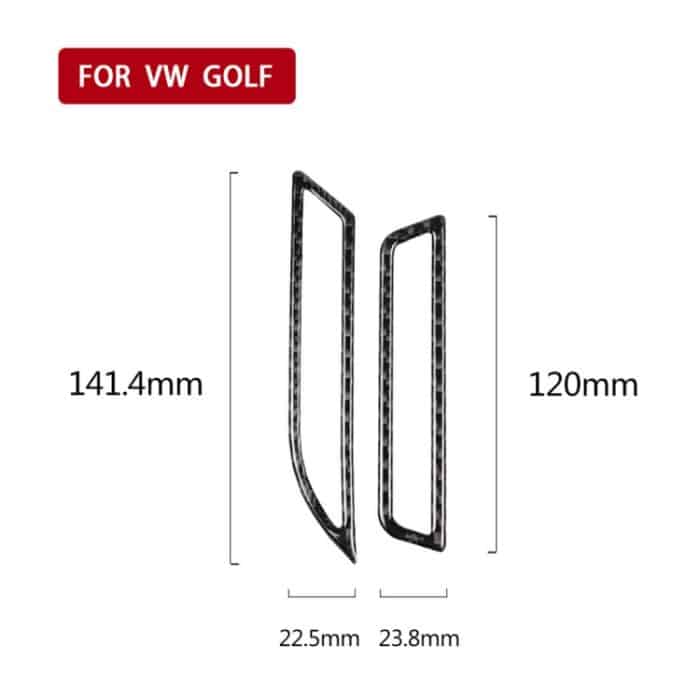 Auto Carbon Fiber Air Outlet Dekorativer Aufkleber für Volkswagen Golf 7 2013-2017, Linksantrieb – Bild 5