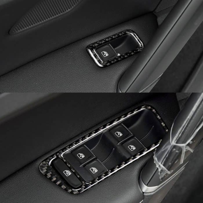 Auto Carbon Fiber Window Lift Panel Dekorativer Aufkleber für Volkswagen Golf 7 2013-2017, Linkslenker – Bild 6
