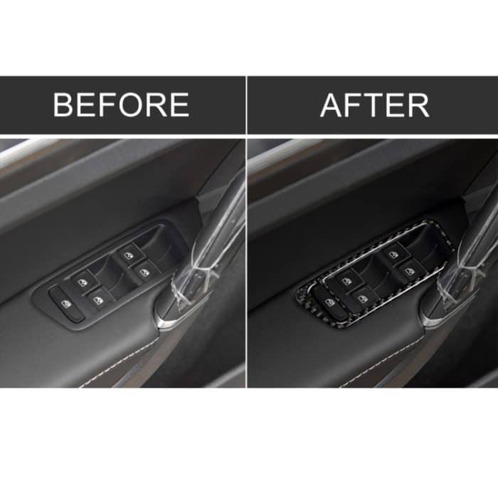 Auto Carbon Fiber Window Lift Panel Dekorativer Aufkleber für Volkswagen Golf 7 2013-2017, Linkslenker – Bild 7