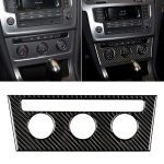 Auto Carbon Fiber Klimaanlage Drehknopf Dekorativer Aufkleber für Volkswagen Golf 7 2013-2017