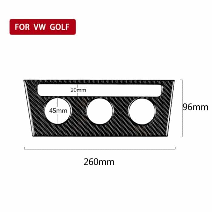 Auto Carbon Fiber Klimaanlage Drehknopf Dekorativer Aufkleber für Volkswagen Golf 7 2013-2017 – Bild 5