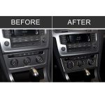 Auto Carbon Fiber Klimaanlage Drehknopf Dekorativer Aufkleber für Volkswagen Golf 7 2013-2017 – Bild 7