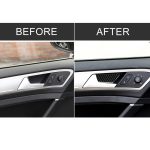 Auto Carbon Faser Tür Innengriff Handgelenk Panel dekorative Aufkleber für Volkswagen Golf 7 2013-2017 – Bild 7