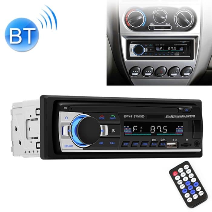 SWM-530 12V Universal Car Dual-USB-Ladegerät Radioempfänger MP3-Player, unterstützt FM & Bluetooth mit Fernbedienung – Bild 1