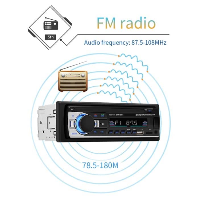 SWM-530 12V Universal Car Dual-USB-Ladegerät Radioempfänger MP3-Player, unterstützt FM & Bluetooth mit Fernbedienung – Bild 12