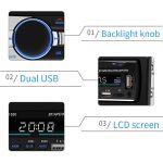 SWM-530 12V Universal Car Dual-USB-Ladegerät Radioempfänger MP3-Player, unterstützt FM & Bluetooth mit Fernbedienung – Bild 4