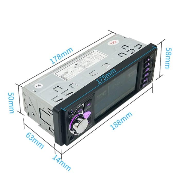 SWM-4022D HD 4,1 Zoll 12 V Universal-Autoradio-Empfänger MP5-Player, unterstützt FM-, Bluetooth- und TF-Karte mit Fernbedienung – Bild 2