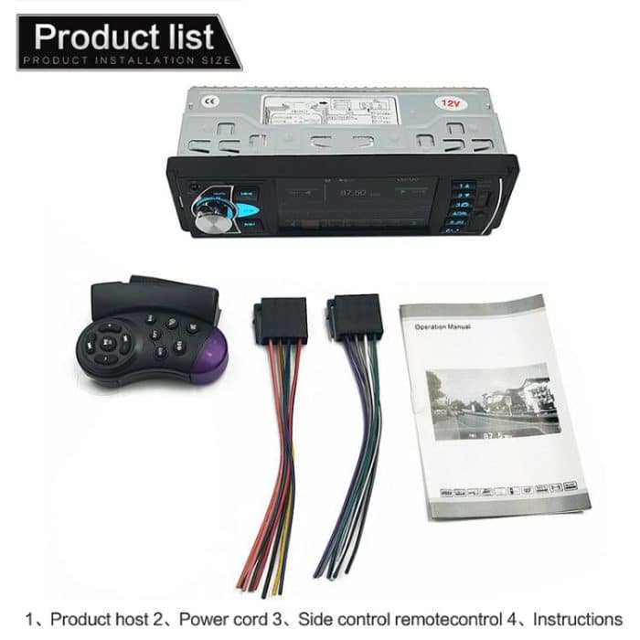 SWM-4022D HD 4,1 Zoll 12 V Universal-Autoradio-Empfänger MP5-Player, unterstützt FM-, Bluetooth- und TF-Karte mit Fernbedienung – Bild 6