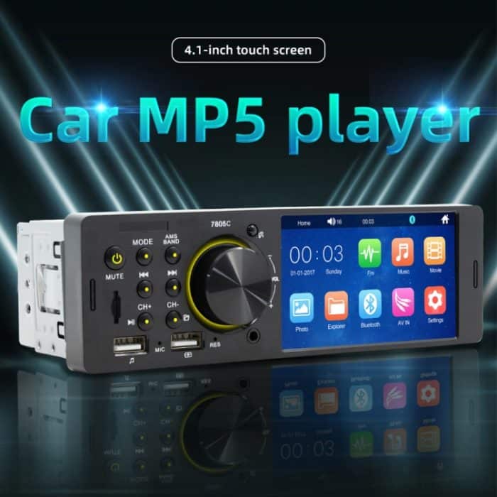 SWM-7805C 4,1-Zoll-Touchscreen Universal-Autoradio-Empfänger MP5-Player, unterstützt FM-, Bluetooth- und TF-Karten mit Fernbedienung – Bild 8