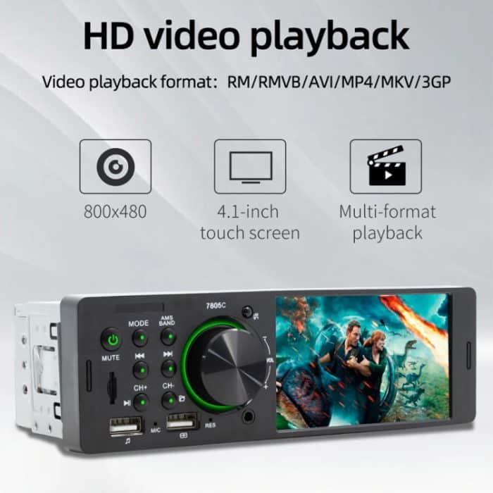 SWM-7805C 4,1-Zoll-Touchscreen Universal-Autoradio-Empfänger MP5-Player, unterstützt FM-, Bluetooth- und TF-Karten mit Fernbedienung – Bild 10