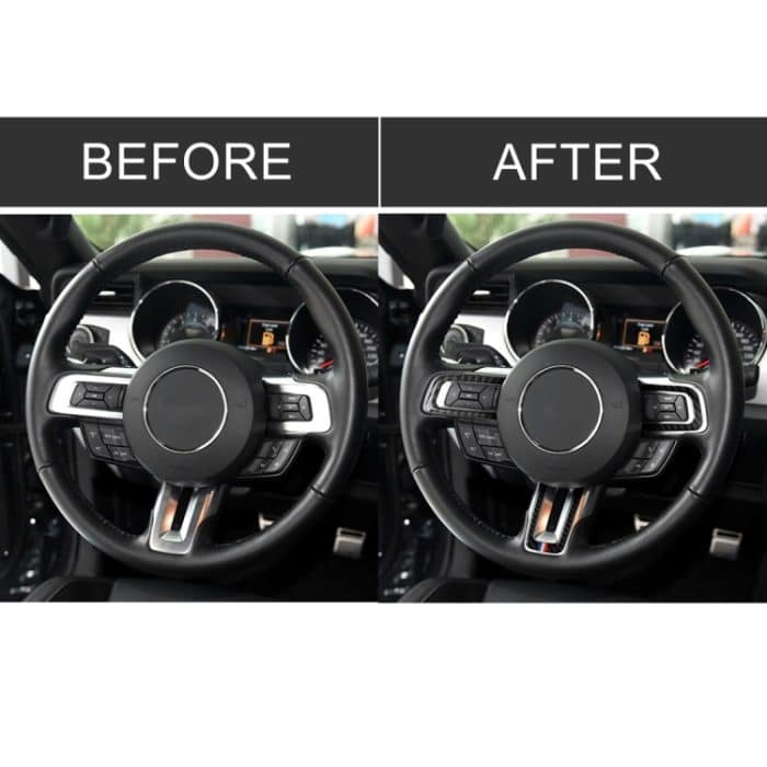 Auto USA Farbe Carbon Lenkrad dekorative Aufkleber für Ford Mustang 2015-2017 – Bild 7