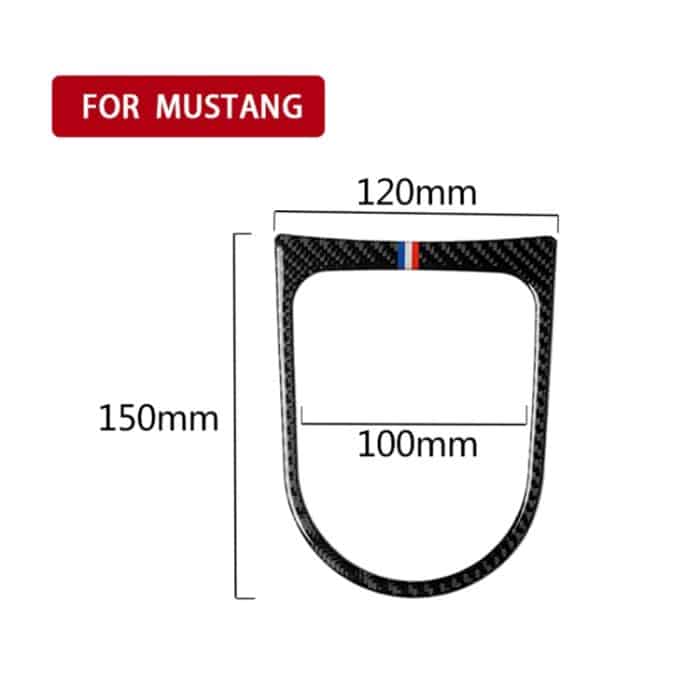 Auto USA Farbe Carbon Faser Schaltrahmen dekorative Aufkleber für Ford Mustang 2015-2017 – Bild 5