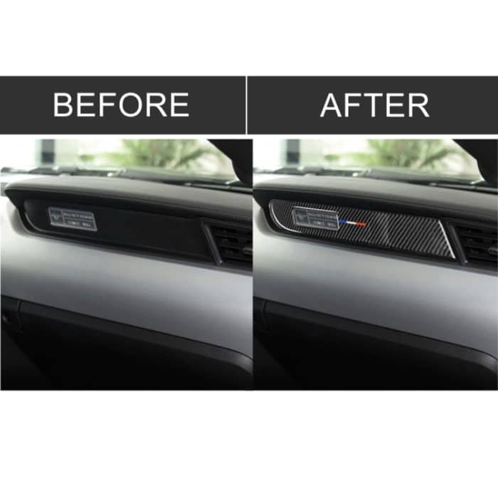 Auto USA Farbe Carbon Faser Armaturenbrett dekorative Aufkleber für Ford Mustang 2015-2017, Linksantrieb – Bild 7