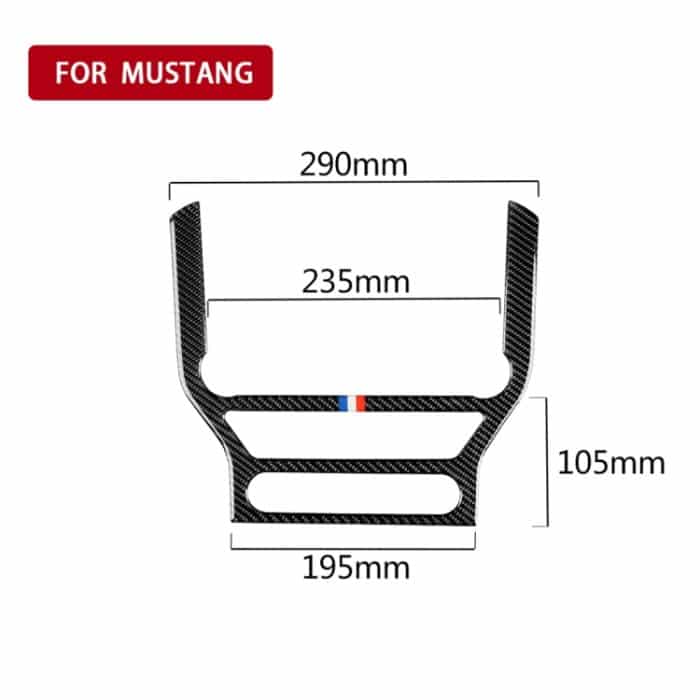 Auto USA Farbe Kohlefaser CD Panel dekorative Aufkleber für Ford Mustang 2015-2017 – Bild 5