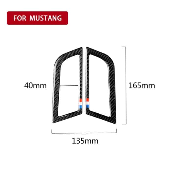 2 PCS Auto USA Farbe Kohlefaser Seite Luftauslass Dekorative Aufkleber für Ford Mustang 2015-2017 – Bild 5