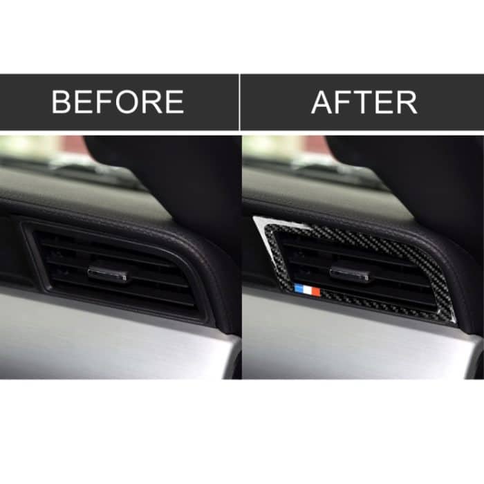 2 PCS Auto USA Farbe Kohlefaser Seite Luftauslass Dekorative Aufkleber für Ford Mustang 2015-2017 – Bild 7