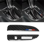 2 PCS Car USA Farbe Carbon Faser Schalttafel Dekorative Aufkleber für Ford Mustang 2015-2017, Linksantrieb