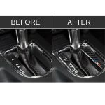 2 PCS Car USA Farbe Carbon Faser Schalttafel Dekorative Aufkleber für Ford Mustang 2015-2017, Linksantrieb – Bild 7
