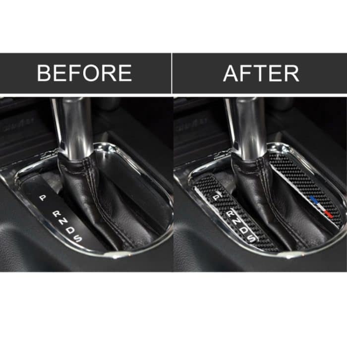 2 PCS Car USA Farbe Carbon Faser Schalttafel Dekorative Aufkleber für Ford Mustang 2015-2017, Linksantrieb – Bild 7