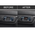 2 PCS Car USA Farbe Kohlefasertür Innengriff Handgelenkplatte Dekorativer Aufkleber für Ford Mustang 2015-2017 – Bild 7