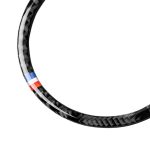 2 PCS Auto USA Farbe Kohlefaser Horn Ring dekorative Aufkleber für Ford Mustang 2015-2017 – Bild 3