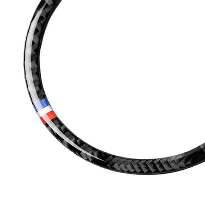 2 PCS Auto USA Farbe Kohlefaser Horn Ring dekorative Aufkleber für Ford Mustang 2015-2017 – Bild 3