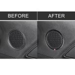 2 PCS Auto USA Farbe Kohlefaser Horn Ring dekorative Aufkleber für Ford Mustang 2015-2017 – Bild 7