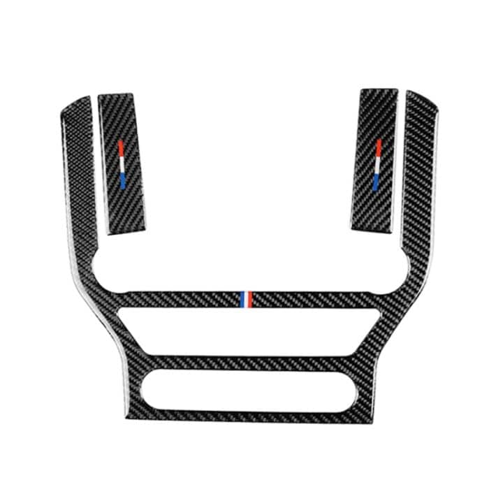 Auto USA Farbe Kohlefaser Zentrales Bedienfeld Dekorativer Aufkleber für Ford Mustang 2015-2017 – Bild 2