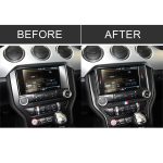 Auto USA Farbe Kohlefaser Zentrales Bedienfeld Dekorativer Aufkleber für Ford Mustang 2015-2017 – Bild 7