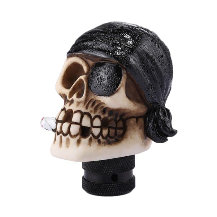 Piraten-Totenkopf-förmige Universal-Fahrzeug-Auto-Schalthebelabdeckung, manueller automatischer Schaltknauf, Pirate Skull(Black), Pirate Skull(Red), Pirate Skull(White) – Bild 3