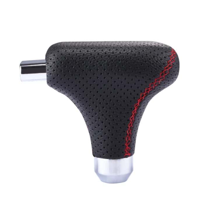 Universal Vehicle Car Schwarz Leder Schalthebelabdeckung Handbuch Automatischer Schaltknauf – Bild 2