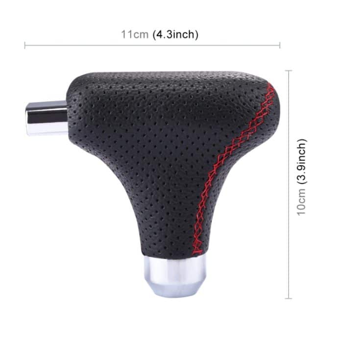 Universal Vehicle Car Schwarz Leder Schalthebelabdeckung Handbuch Automatischer Schaltknauf – Bild 5