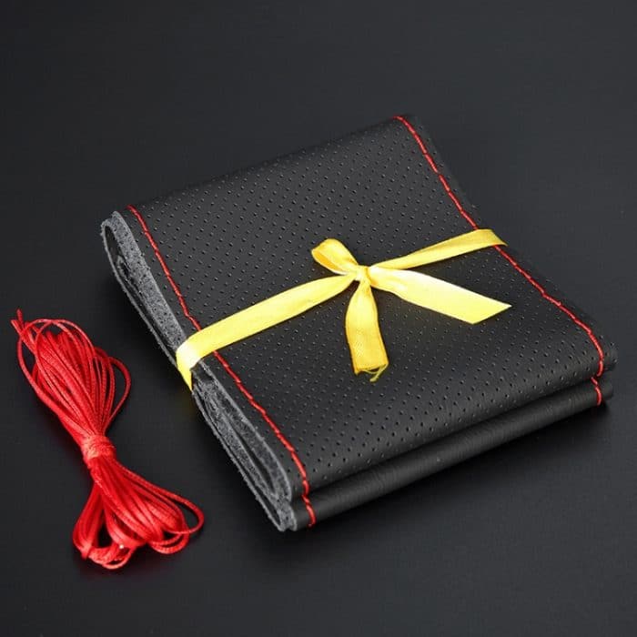 Handgenähter Four Seasons-Lenkradbezug aus echtem Leder für 38-cm-Lenkrade – Bild 2