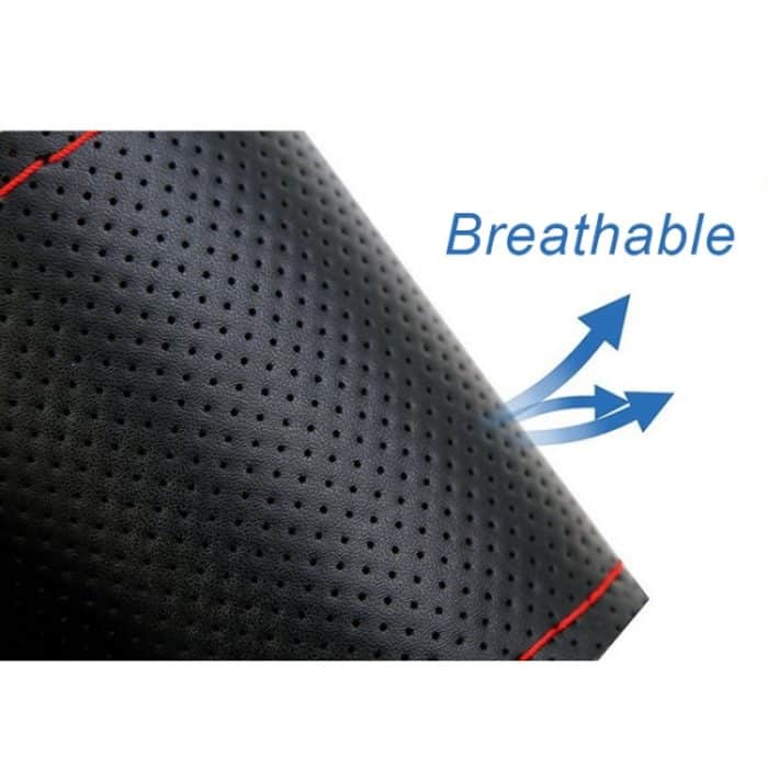 Handgenähter Four Seasons-Lenkradbezug aus echtem Leder für 38-cm-Lenkrade – Bild 5